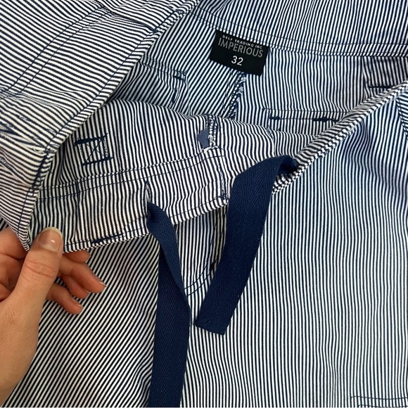 Men’s Imperious Delf Trading Inc Striped Blue & White Cargo Shorts - Size 32 - Picture 5 of 6